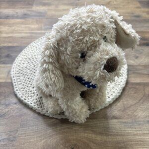 Mon Ami Bentley Golden Doodle Dog Plush with Blue Bandana 12” Stuffed Animal